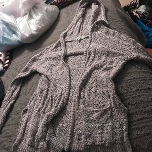 mudd  sweater cardigan with hoodie